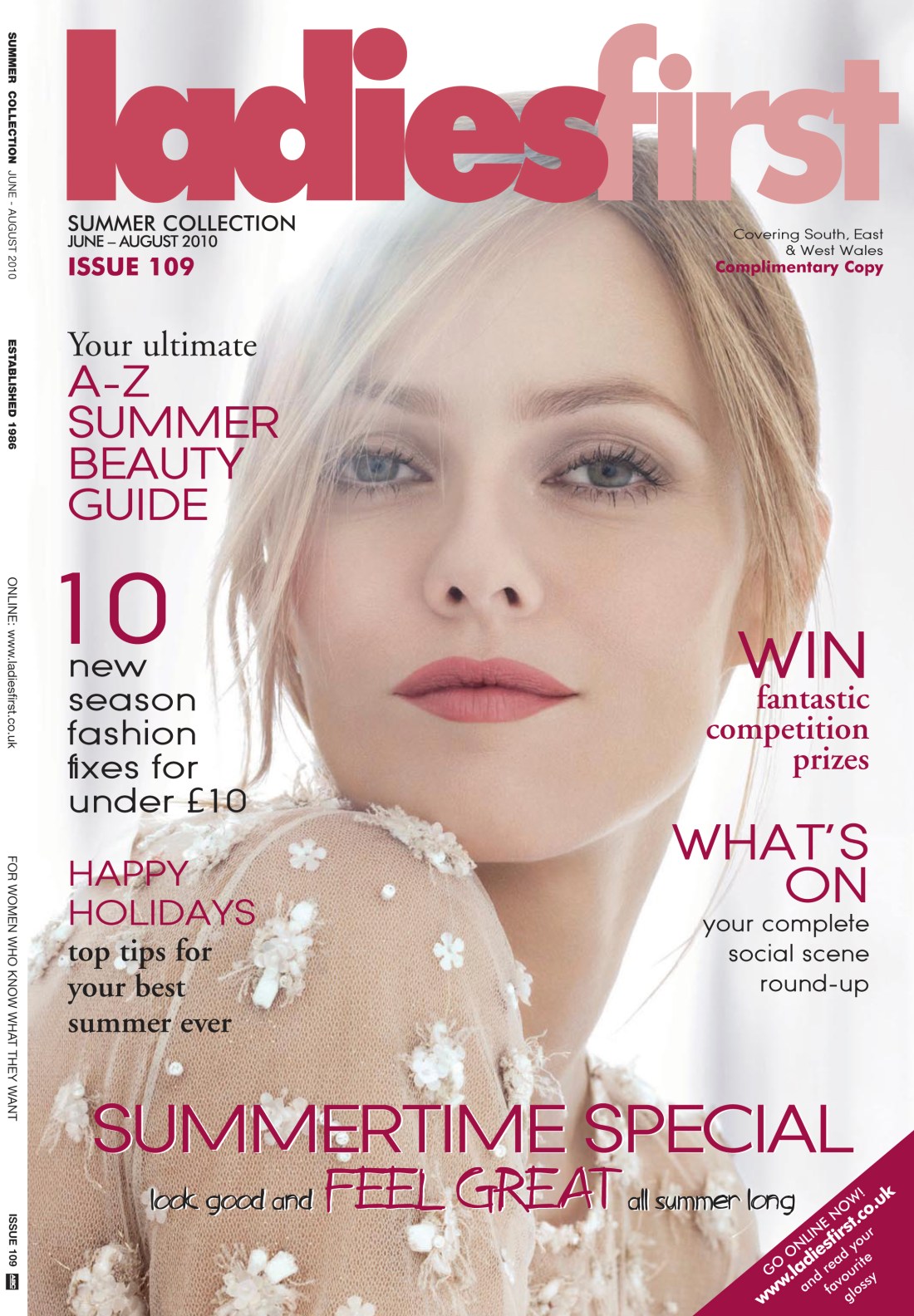 Ladies First Summer 2010 issue - front cover - Amy Lewis