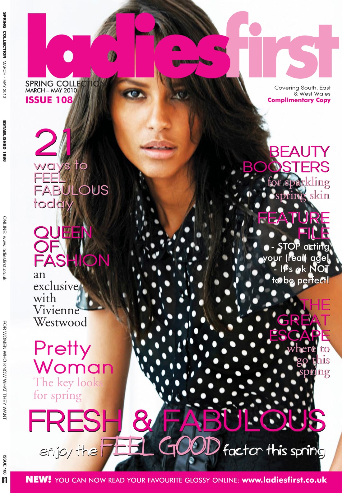 Ladies First Spring 2010 issue - front cover-Amy Lewis