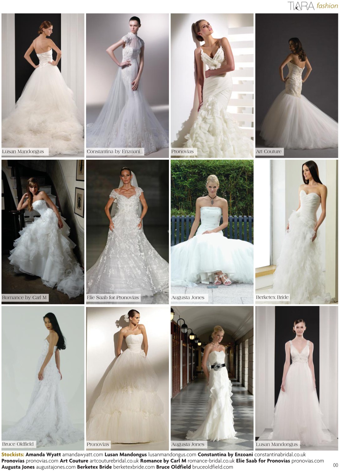 Wedding dress trend feature, Tiara magazine Spring 2010 issue-Amy Lewis