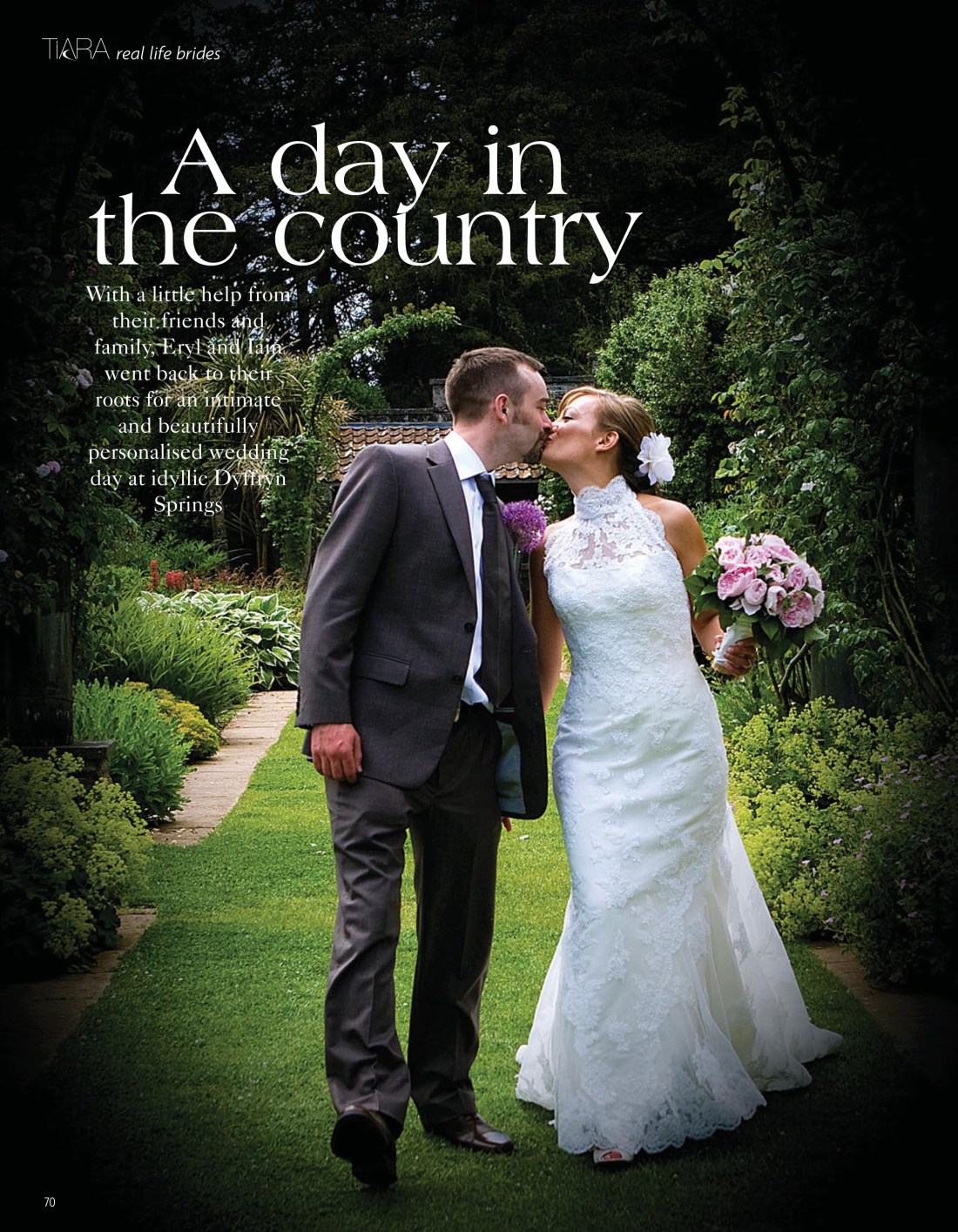 Real life brides feature, Eryl and Iain, Tiara magazine Spring 2010 issue-page 1 - Amy Lewis