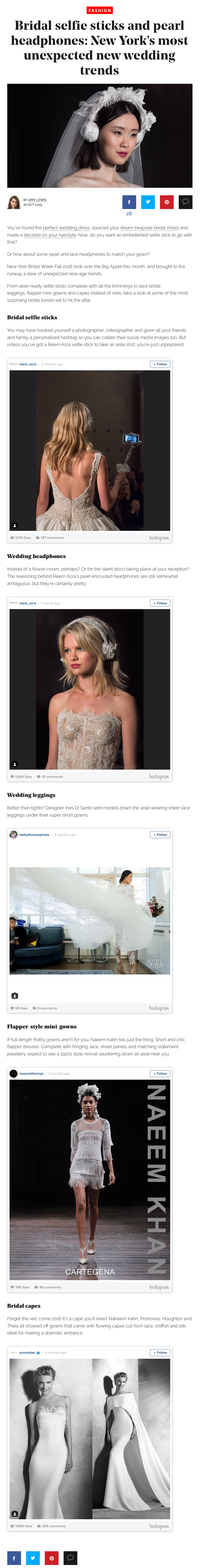 Bridal selfie sticks and pearl headphones: New York’s most unexpected new wedding trends