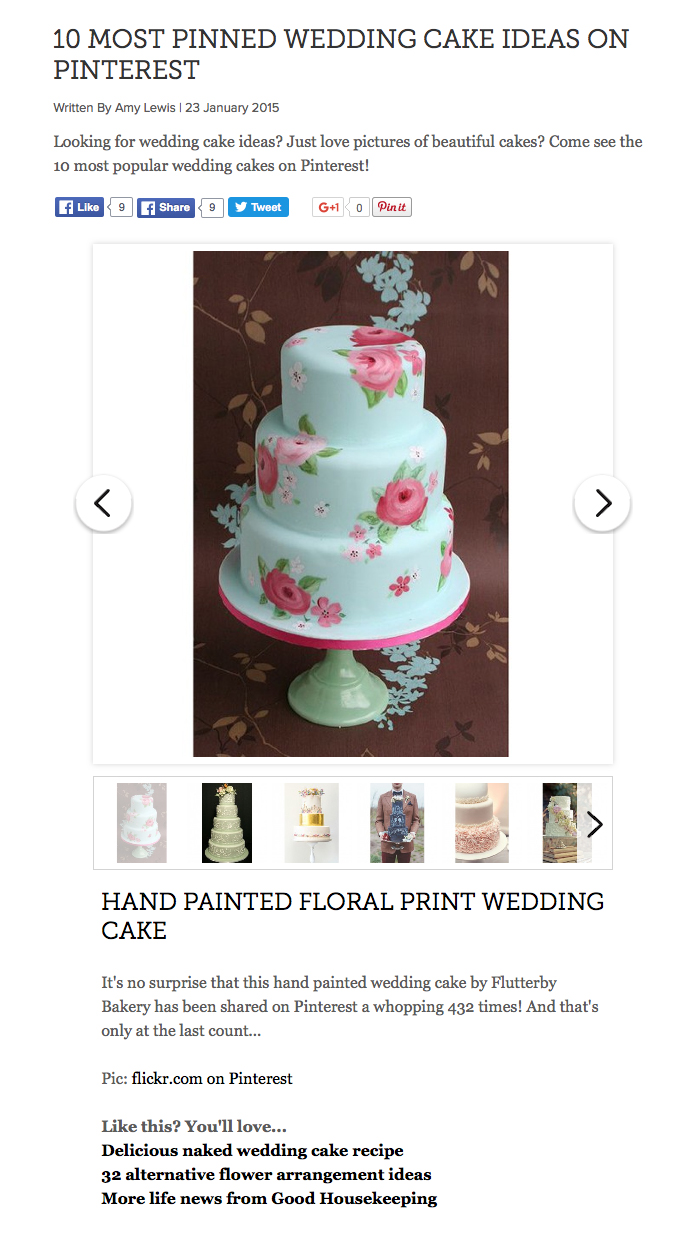 10 most pinned wedding cake ideas on Pinterest