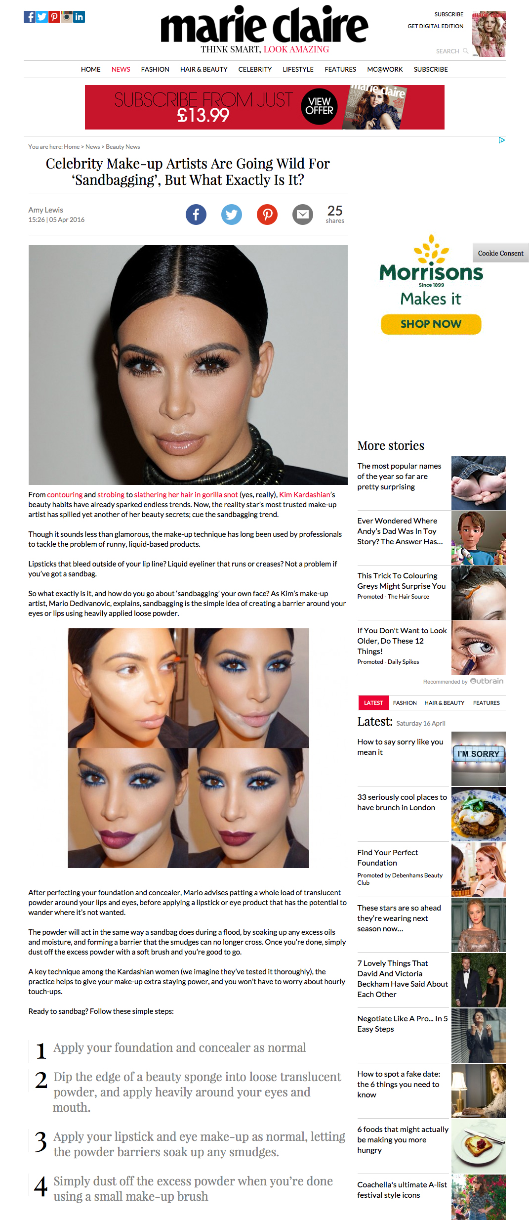 Celebrity Make-up Artists Are Going Wild For ‘Sandbagging’, But What Exactly Is It?