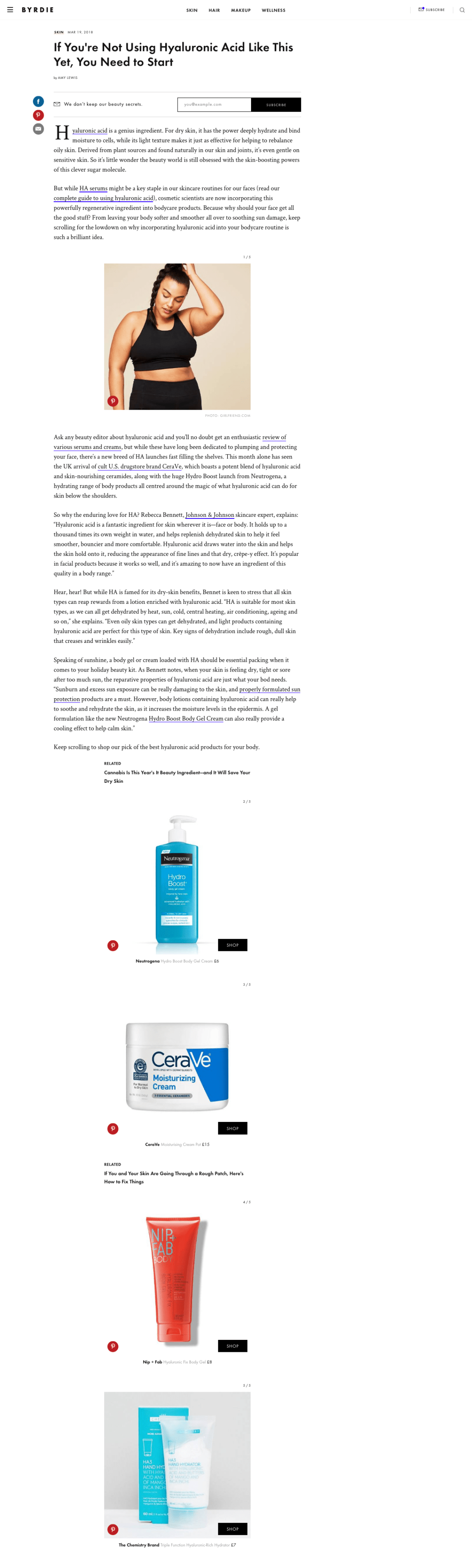 If You're Not Using Hyaluronic Acid Like This Yet, You Need to Start