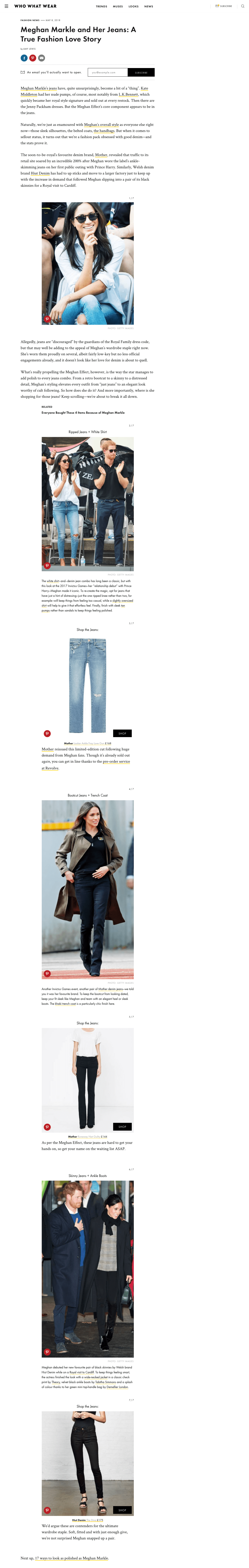 Meghan Markle and Her Jeans: A True Fashion Love Story